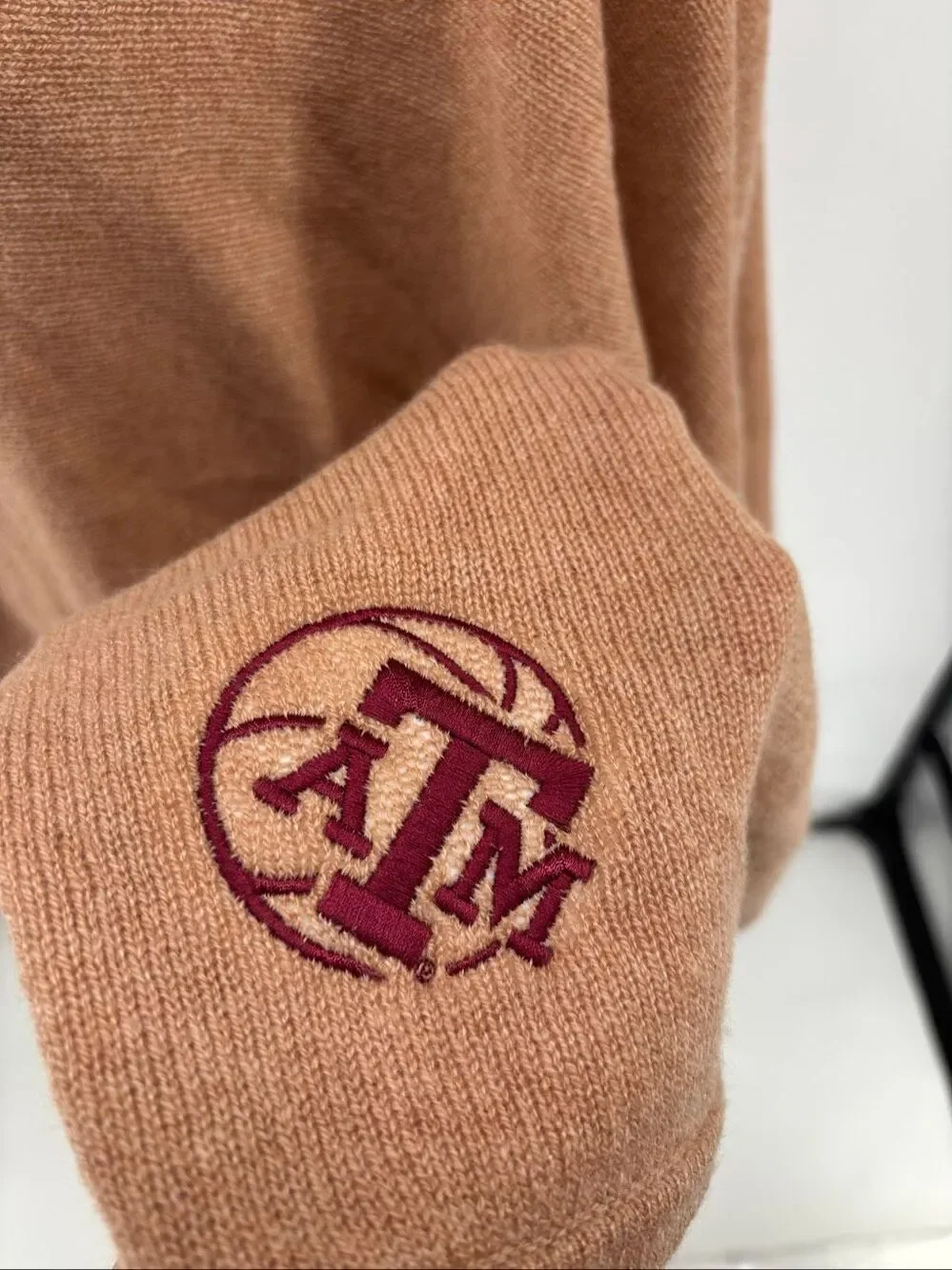 Peter Millar Texas A&M Essential Cashmere Poncho Camel NWOT
